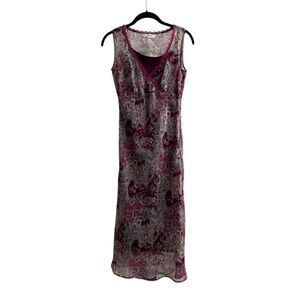 Vintage Y2K Esprit Babydoll Dress Midi FairyCore WhimsiGoth Paisley Size Small
